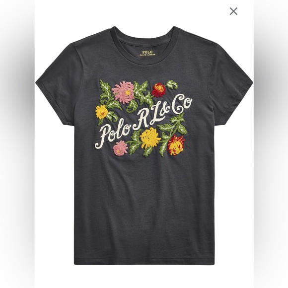Polo by Ralph Lauren Floral Embroidery “Define This” Tee - Picture 1 of 6